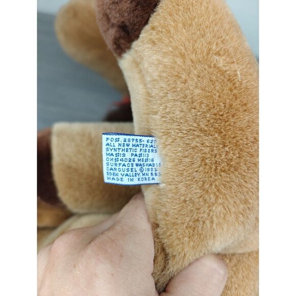 Vintage Murphy Moose Plush Toy Red Plaid Hat 15" Carousel By Guy - Picture 10 of 12